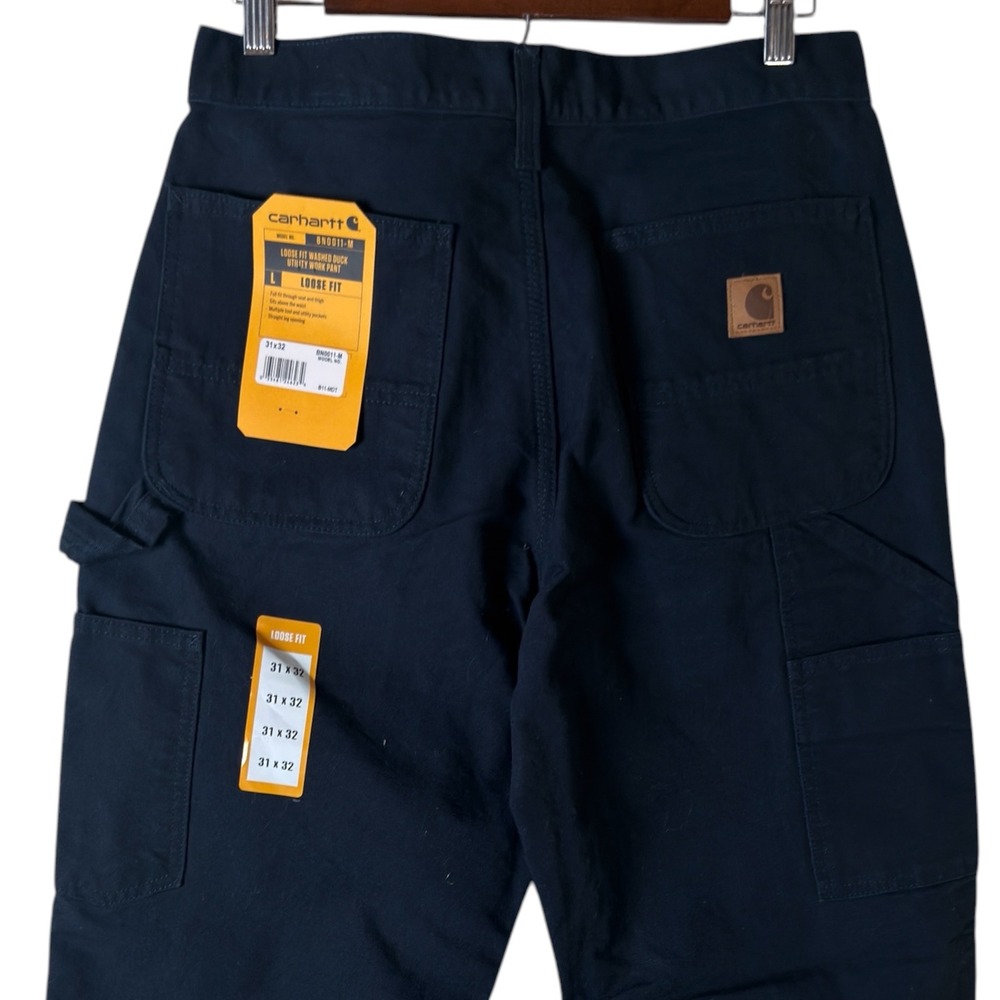 NWT Carhartt Loose Fit Washed Duck Utility Work Pant Carpenter Men 31x32 B11